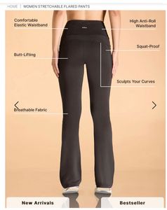 WORKOUT BELL BOTTOM High Waist Pants With Pockets