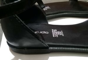Chic Black Braided Flat Sandals