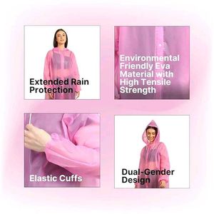 Pink Transparent Raincoat Rainwear