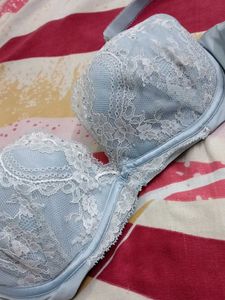 Elegance Lace Push-Up Bra - Baby Blue