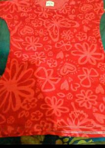 Cute Red Floral Print Top