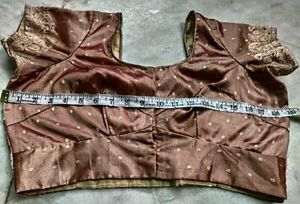 peach pink wedding Banarasi silk Blouse