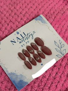 Handmade Dusty Rose Floral Press-On Nails