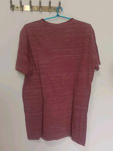 Men's Maroon Henley T-Shirt