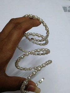 Elegant Faux Pearl &amp; Rhinestone Bracelet