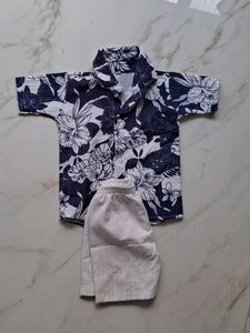 Baby Boys Floral Shirt & Shorts Set