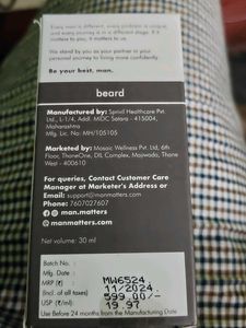 Man Matters BeardGro Beard Growth Serum for Men