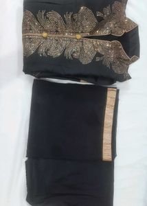 Black And Golden Ethnic Suit