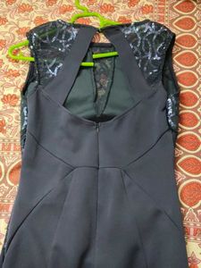 peacock Blue long fish cut gown