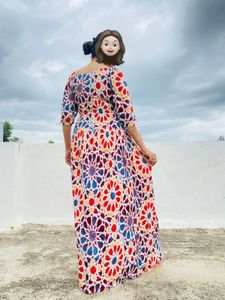 Boho Geometric Print Maxi Dress