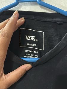 Vans Oversized Black Cotton T-Shirt