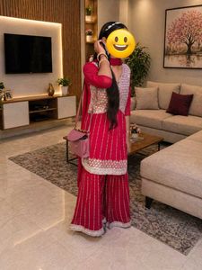 Vibrant Kurta Set with Palazzo Pants