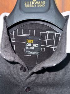 Fort Collins Men's Black Polo T-Shirt | Size Mediu