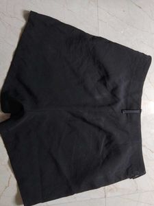 Stylish Black Shorts with Gold Buttons