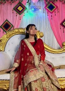 Heavy Red&Gold Lehenga Dupatta