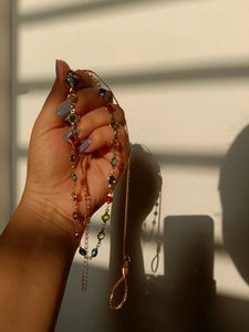 Colorful Gemstone Chain Necklace