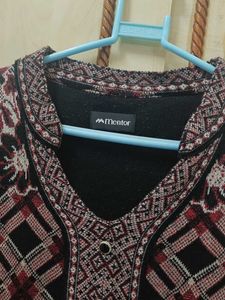 woolen Kurta with Intricate Pattern