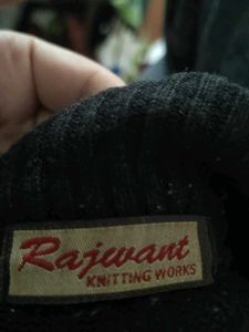 Men's Black Textured Knit Sweater