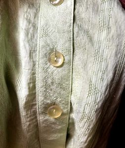Light Green embroidered Button-Up Shirt