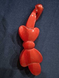 Red Heart Bow Hair Clip