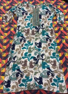 Floral Print Kurta Set with Dupatta