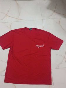 Men's Color Block T-Shirt red colour tshirt