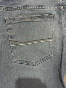 Light Wash Denim Jeans with Embroidered Detail