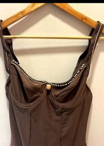 Chic Brown Bodysuit