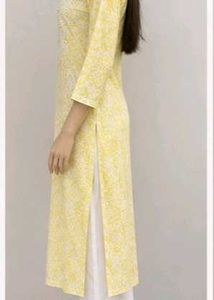 Yellow Chikankari Kurta