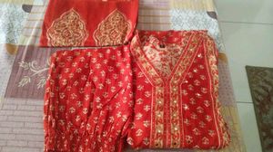 Elegant Red Kurta Set with Dupatta