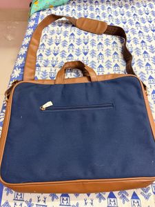 Turquoise Printed Laptop Bag- price negotiable