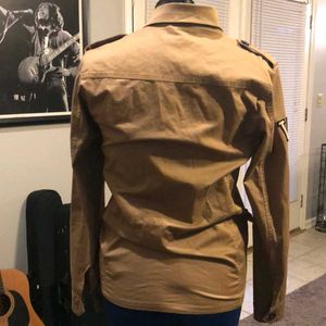 Zara Men's Unique Embroidered Brown Jacket