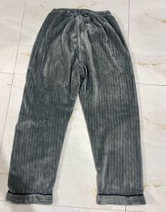 Cozy Striped Velour Pajama Pants
