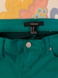 FOREVER 21 Green Skinny Jeans