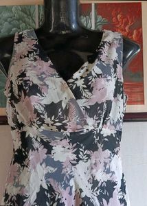 Stylish Floral Print Sleeveless Dress