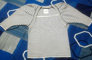 classic Striped Puff Sleeve Top