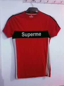 Red 'Superme' Graphic Tee