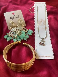 Jewelry Set - Earrings, Bracelet & Chain