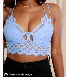 Blue Lace Bralette Top
