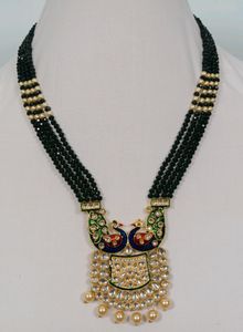 🆕Beautiful kundanjewelry.         peacock design,  jaipurjewelry, kundanjewelry ,  beads, necklace, peacockjewelry, earrings, chain, forever21, beauty, women, choker,