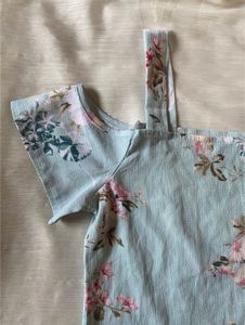 Pastel Floral Cole Shoulder Top