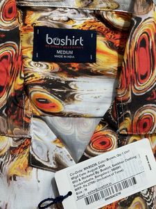 Abstract Print Button-Down Shirt