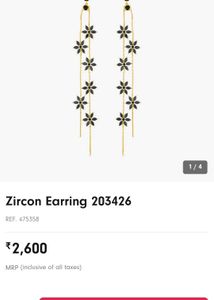 Elegant Black Flower Drop Earrings