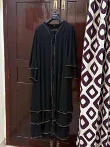 Dubai🇦🇪Georgette Flowy heavy Black Abaya