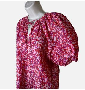 Red &amp; White Batik Print Kurta
