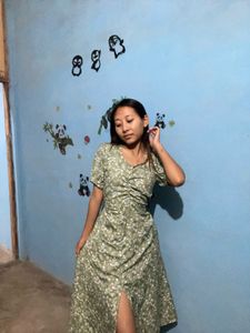 Cute Green Floral Dress