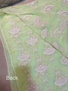 Dress Material Light Green Embroidered