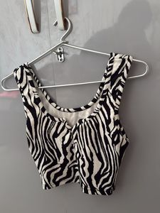 Zebra Print Crop Top