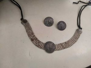 Oxidized Silver Necklace &amp; Earring Set combo