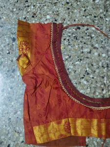 Price dropped Maroon Silk Saree with Gold Border